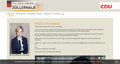 Desktop Screenshot of cdu-zollernalb.de